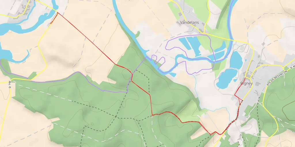 Map of the trail for Fontaine