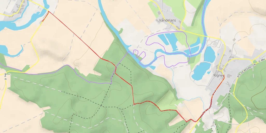 Map of the trail for Réserve Incendie