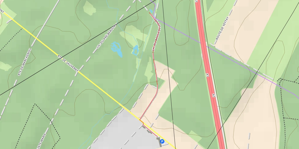 Map of the trail for Chemin du Bois-Collioud - Chemin du Bois-Collioud