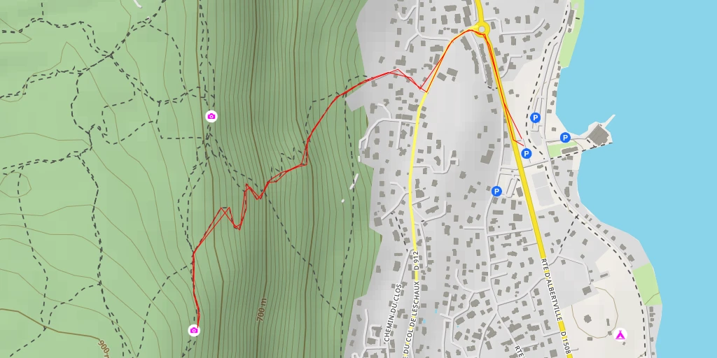 Map of the trail for Sentier de la Crête - Sentier de la Crête