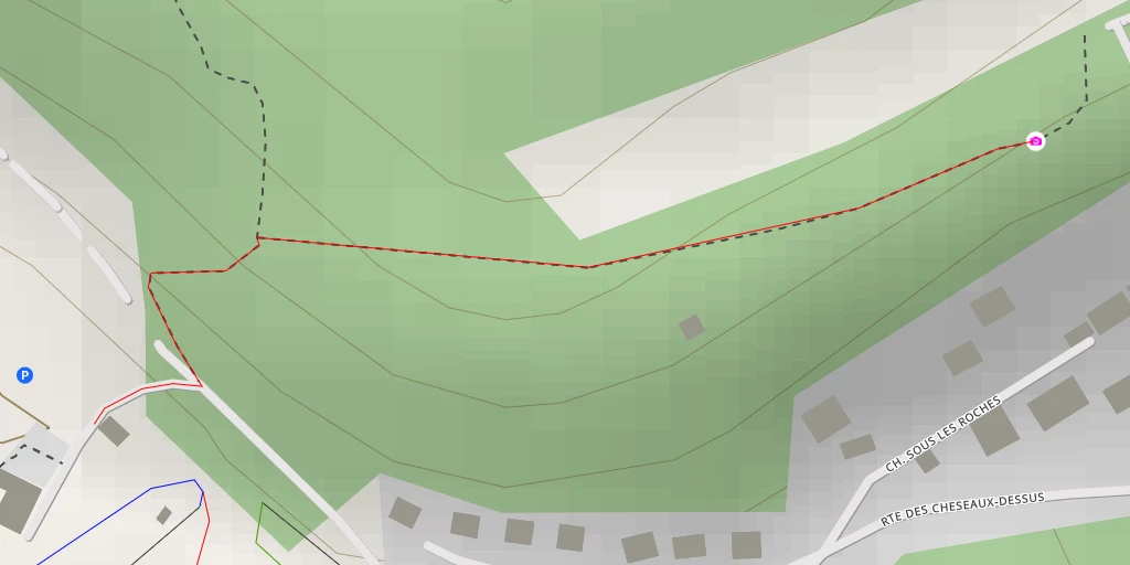 Map of the trail for Chemin sur les Roches