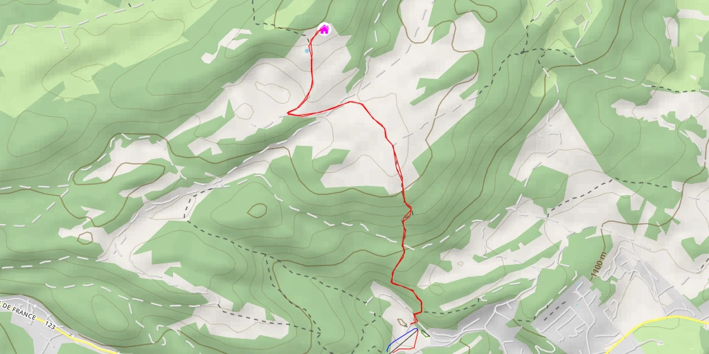 Carte de l'itinéraire :  Cabane de Rochefort