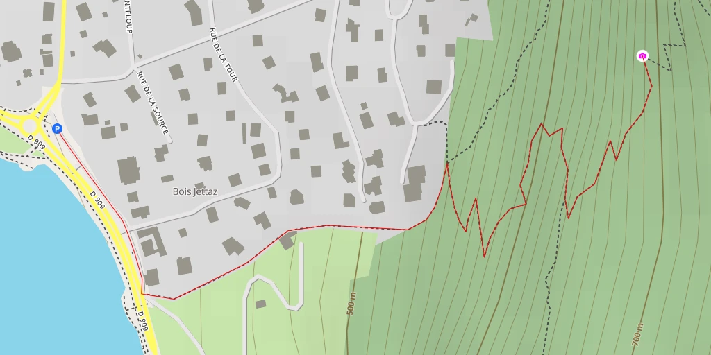 Map of the trail for Sentier de Talabar - Annecy