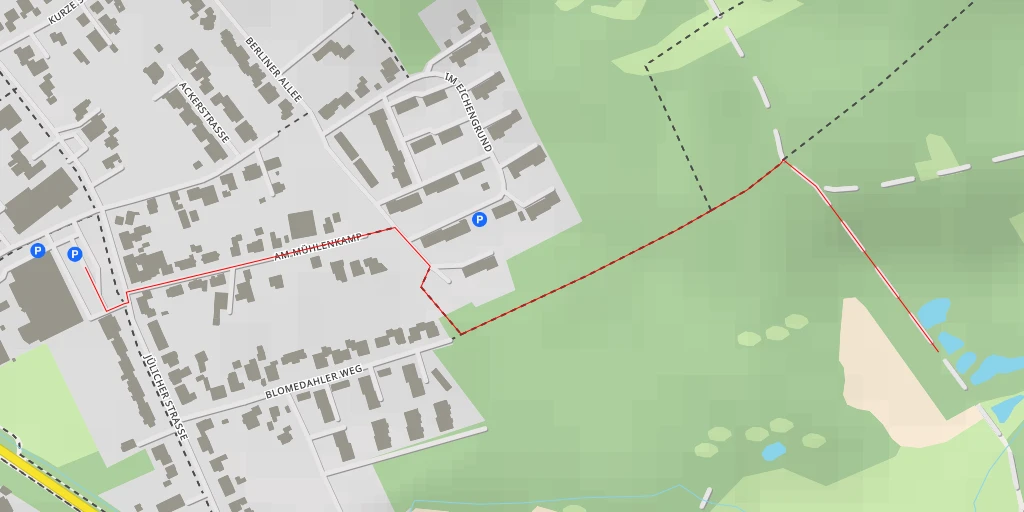 Map of the trail for NSG Myhler Bruch - Wassenberger Horst