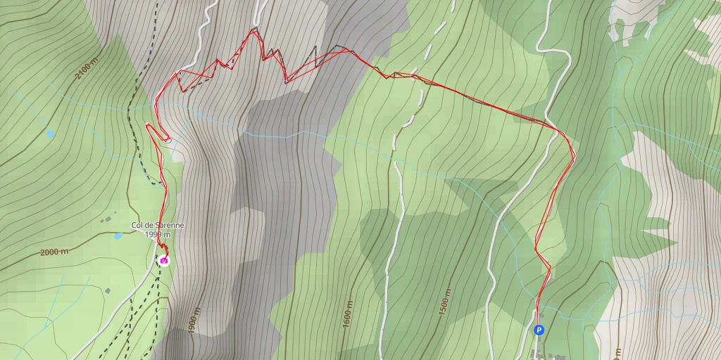 Map of the trail for Route du Col de Sarenne - Clavans-en-Haut-Oisans