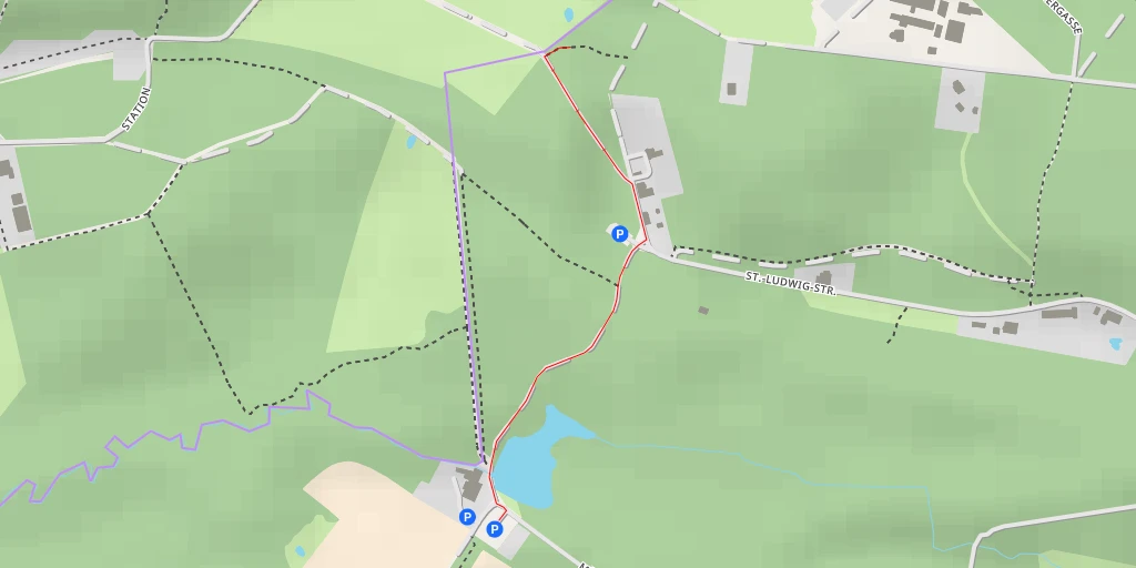 Map of the trail for 380 - Am Deutschen Eck