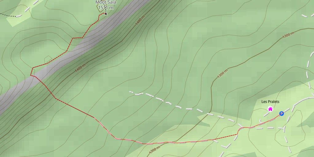 Carte de l'itinéraire :  Mont Sala