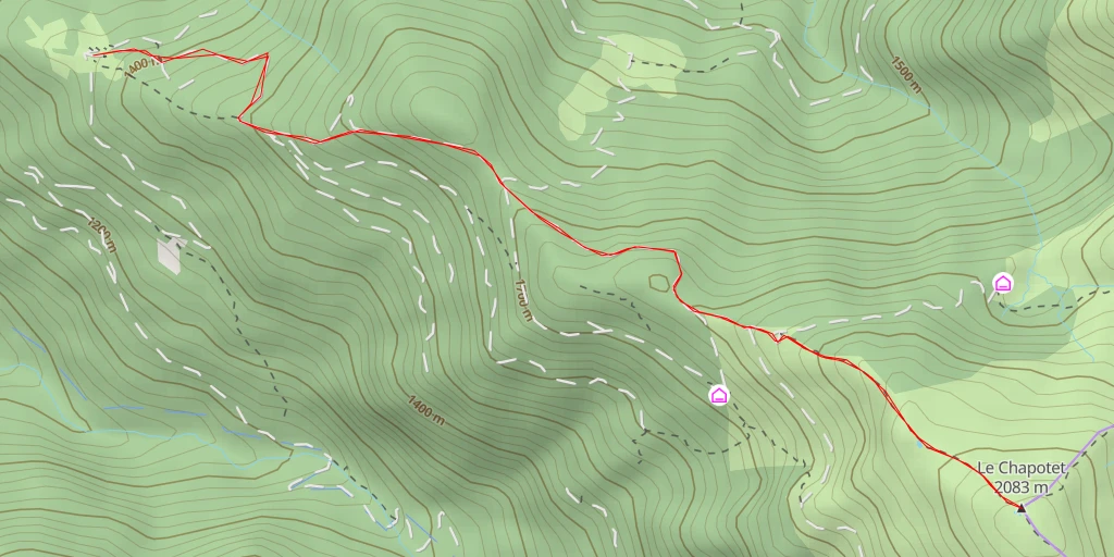 Map of the trail for Le Chapotet