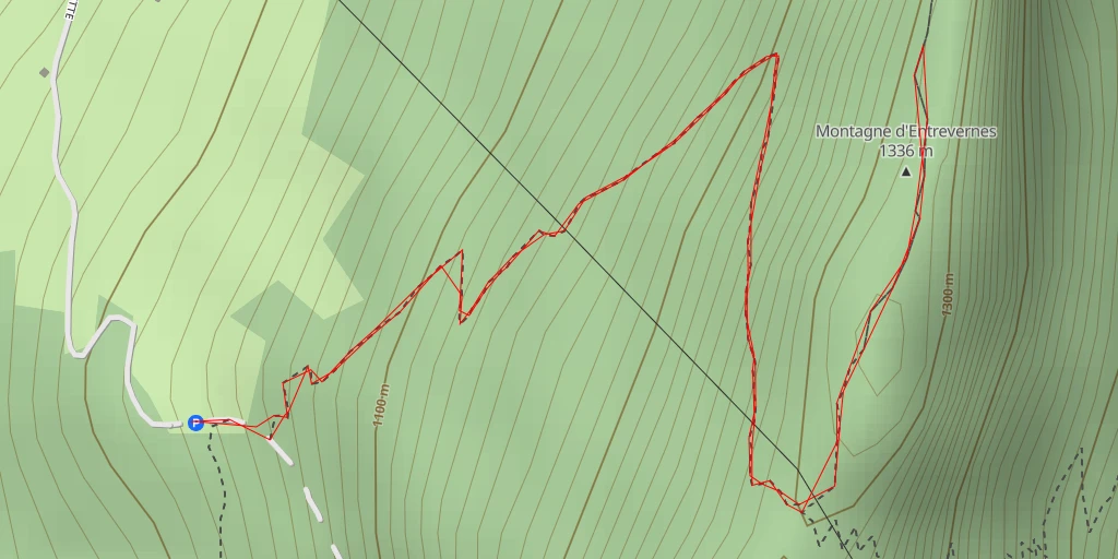 Map of the trail for Chemin de Rachu