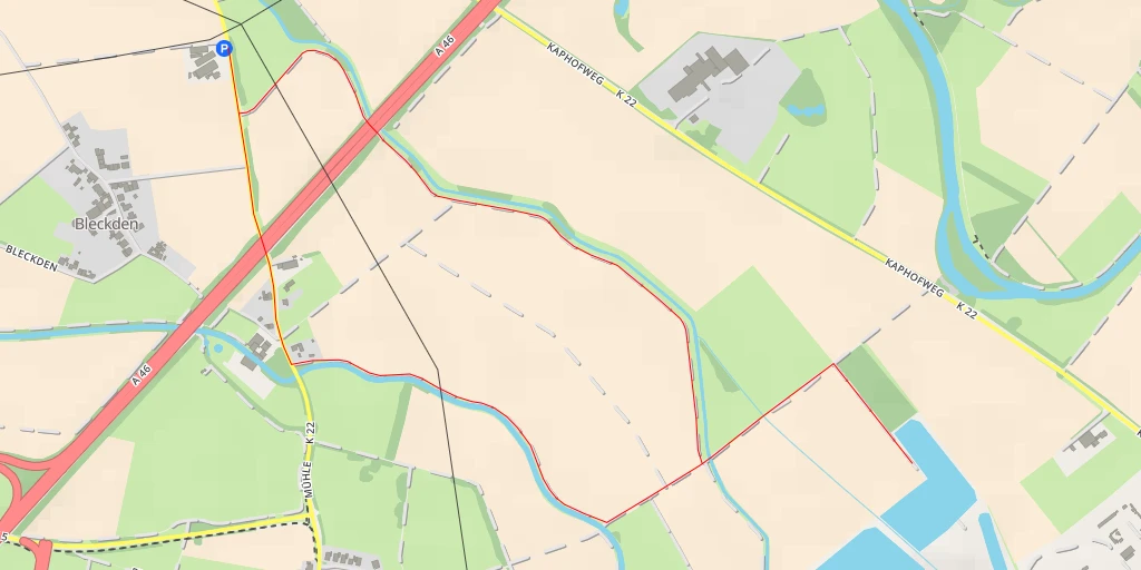 Map of the trail for Kaphofweg - Kaphofweg