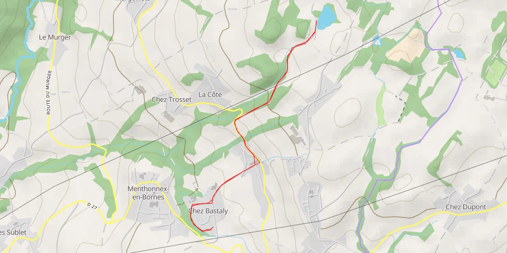 Map of the trail for Étang de Mouille-Marin