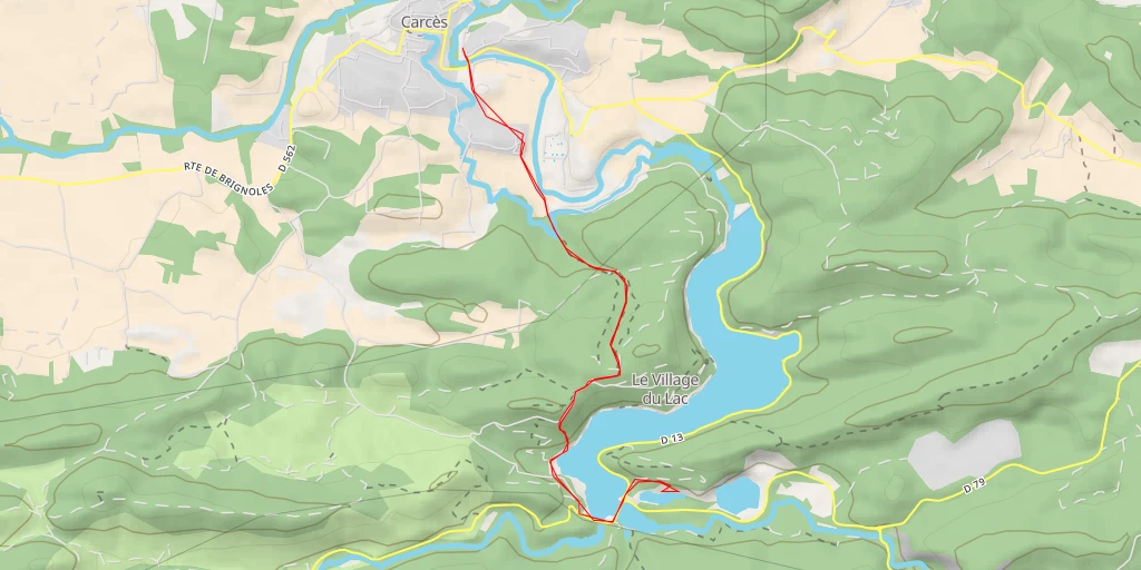 Map of the trail for Route de Carcès - Route de Carcès