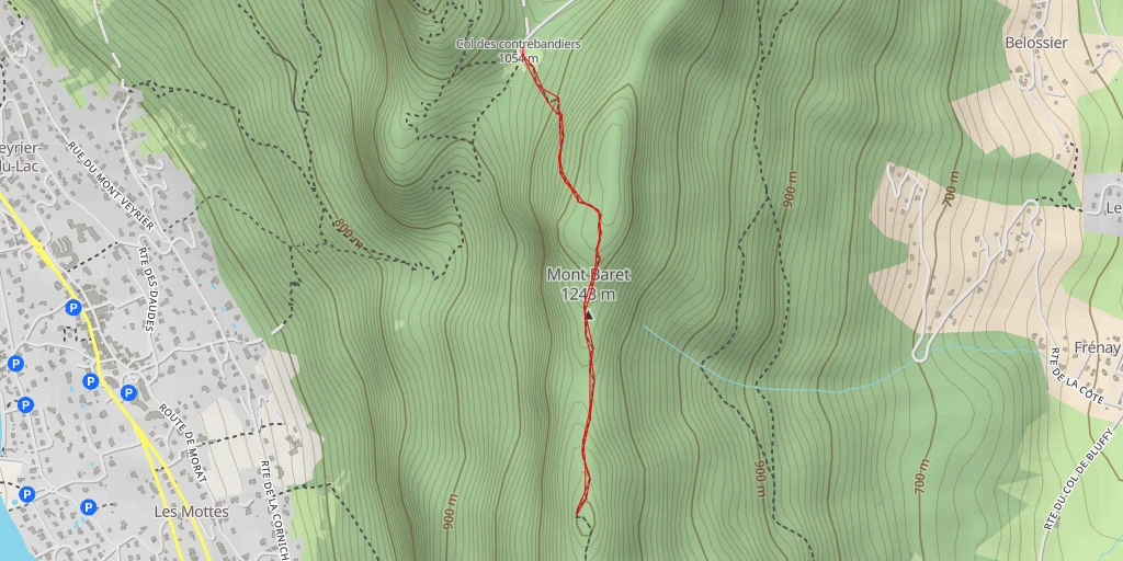 Map of the trail for Chemin de la Merle