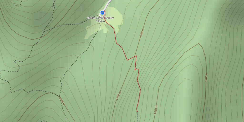 Map of the trail for Route Forestière du Mont Baron