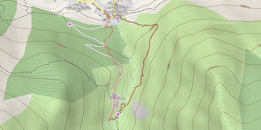 Map of the trail for Les Oules du Diable