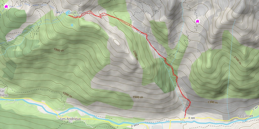 Map of the trail for Lac Lautier