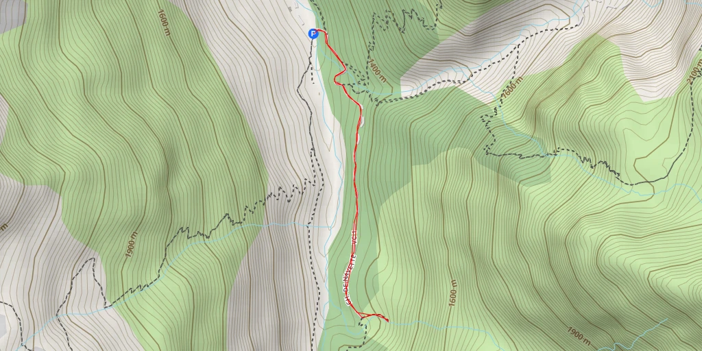 Map of the trail for Cascade du Buchardet