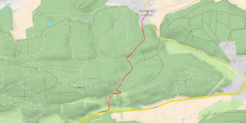 Carte de l'itinéraire :  D 683 - D 683