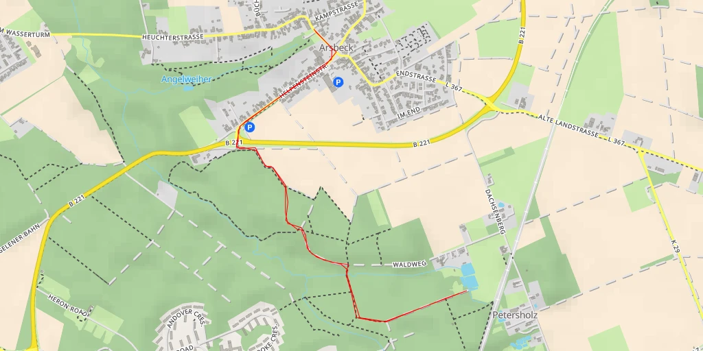 Map of the trail for Dachsenberg