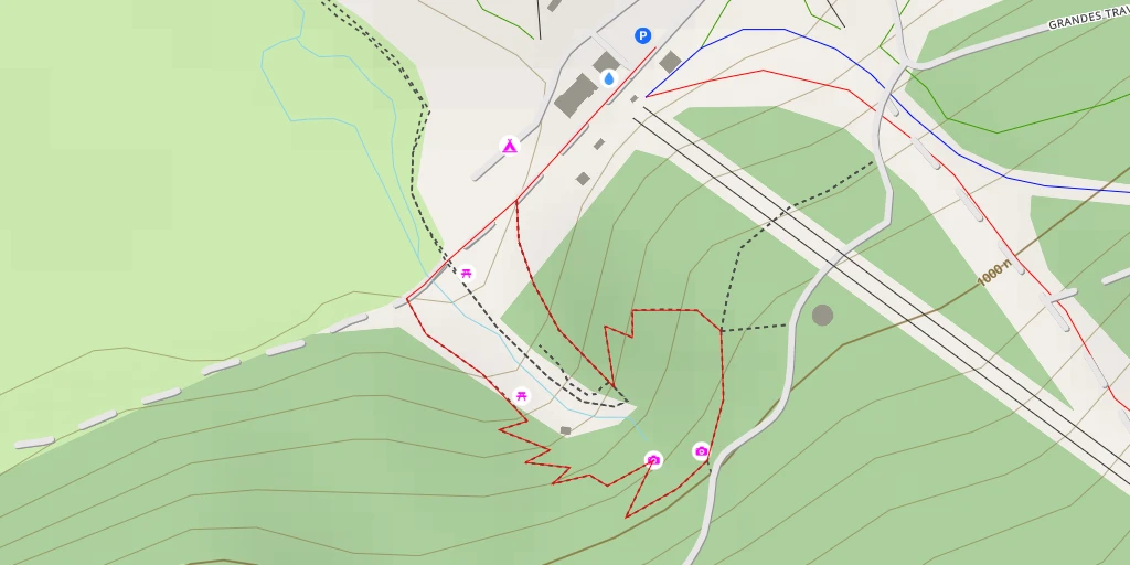 Map of the trail for Route de la Source