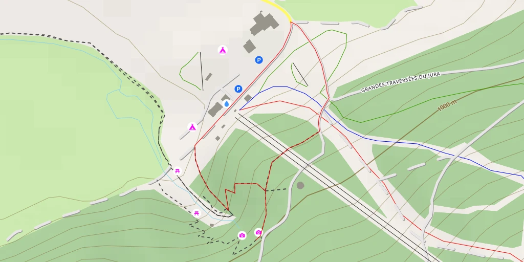 Carte de l'itinéraire :  Route de la Source