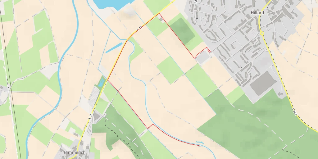 Map of the trail for NSG Teichbachaue Himmericher Bruch - Diebsweg