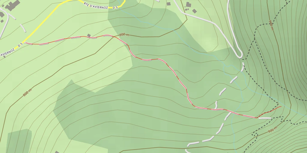 Map of the trail for Cascade des Nantisses