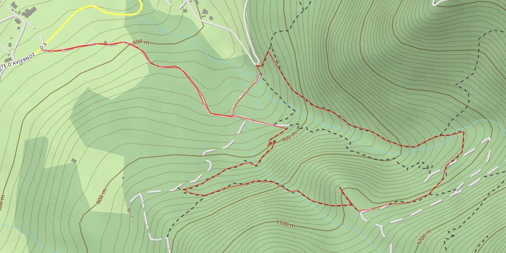 Map of the trail for Crêt Châtillon