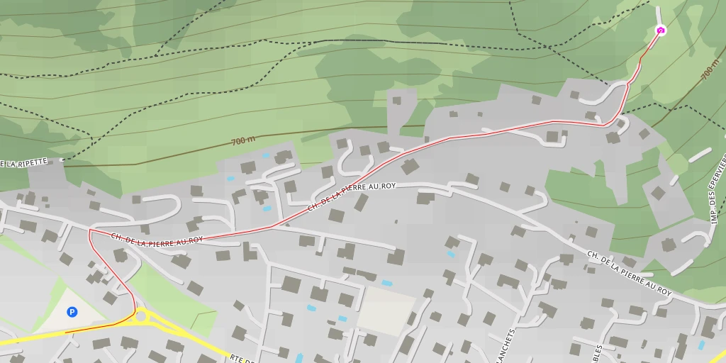 Map of the trail for AI - Impasse des Eperviers - Monnetier-Mornex