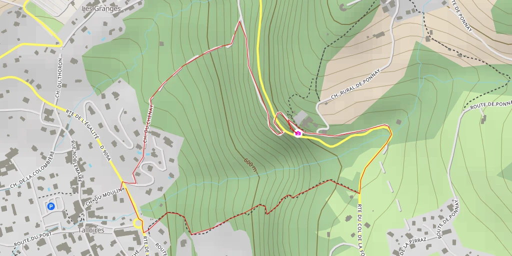 Map of the trail for Grotte Saint-Germain