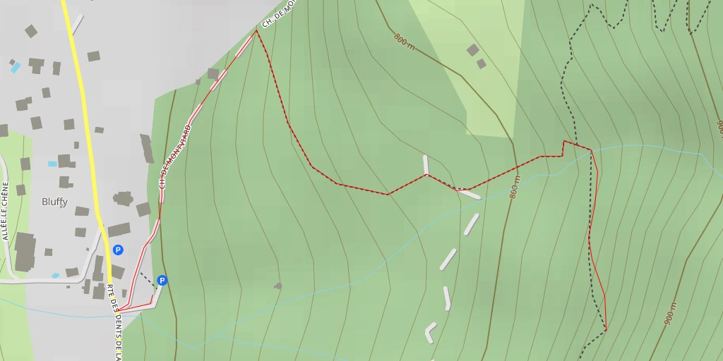 Map of the trail for La Cascade - Chemin de Montviard