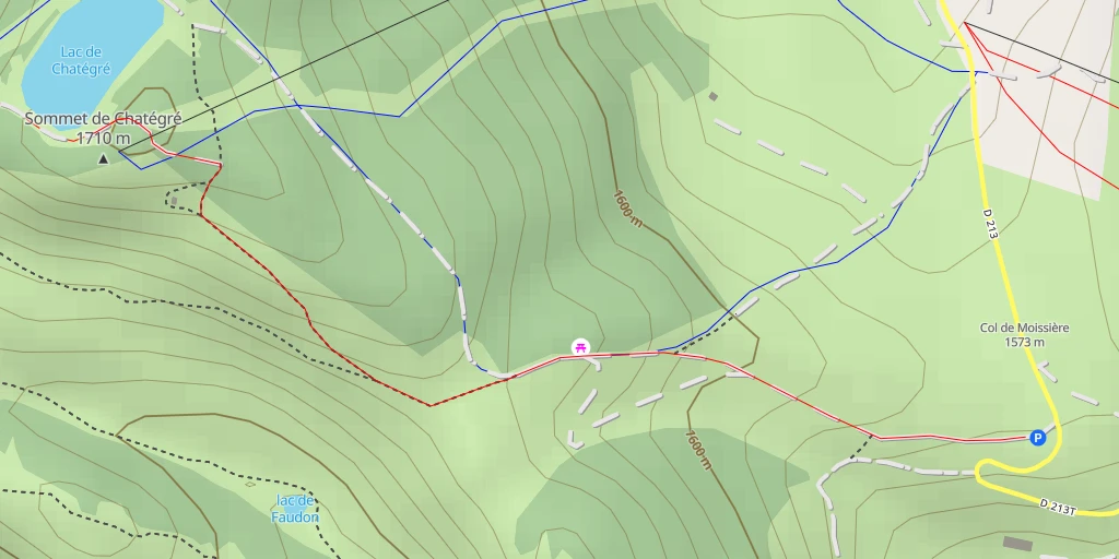 Map of the trail for Sommet de Chatégré