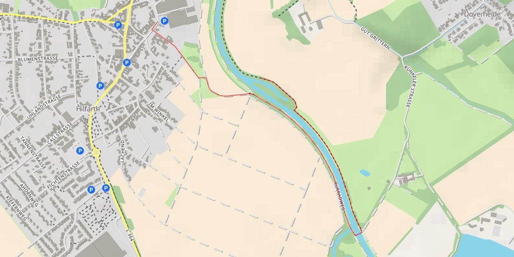 Map of the trail for NSG Obere Ruraue