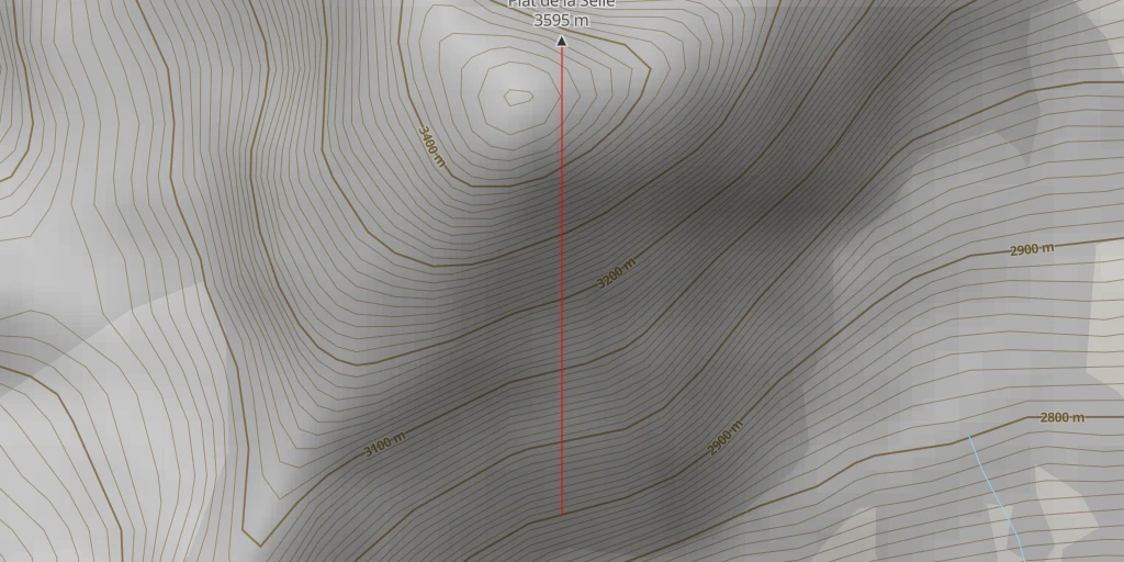 Map of the trail for Aiguille du Plat de la Selle Piège de Cristal