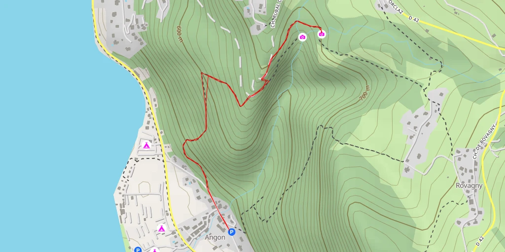 Map of the trail for Pont des Fees