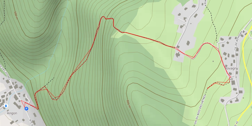 Map of the trail for Chemin du Bois des Hêtres - Talloires-Montmin