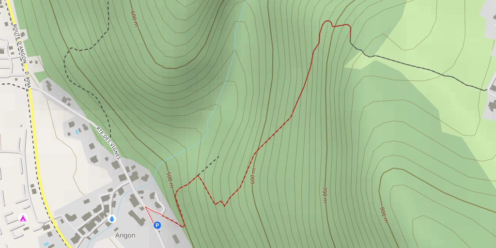 Map of the trail for Chemin Rural d'Angon à Rovagny - Talloires-Montmin