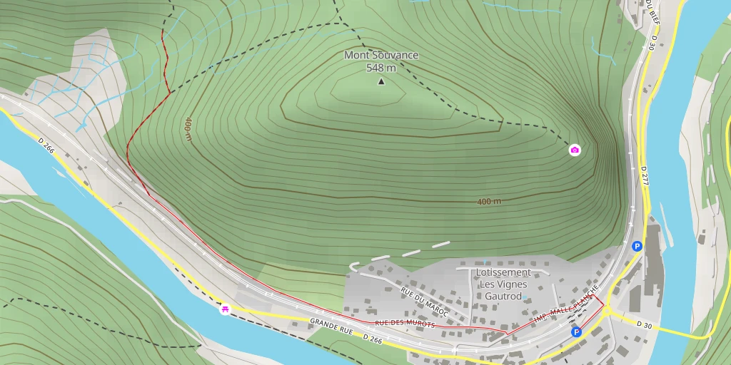 Map of the trail for D 683