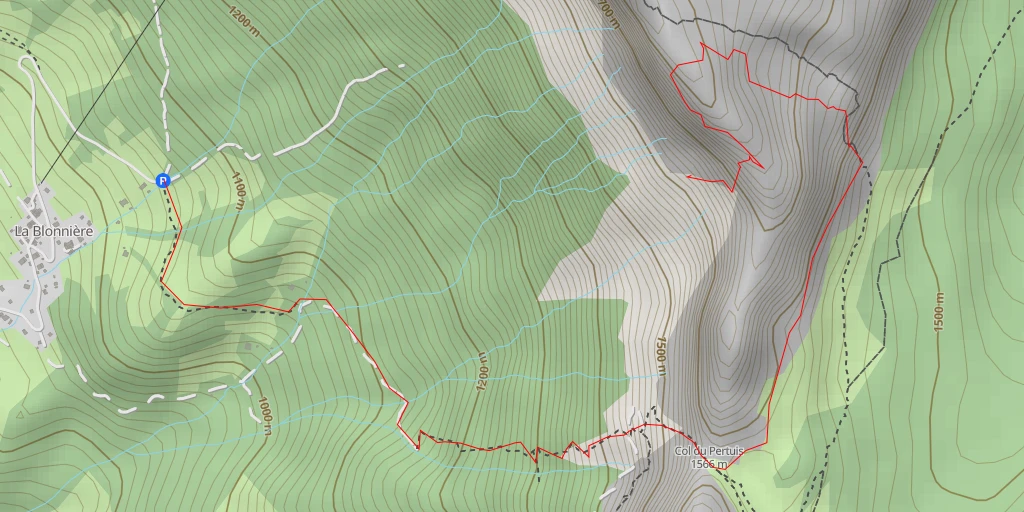 Map of the trail for Tête du Parmelan Brèche du 51