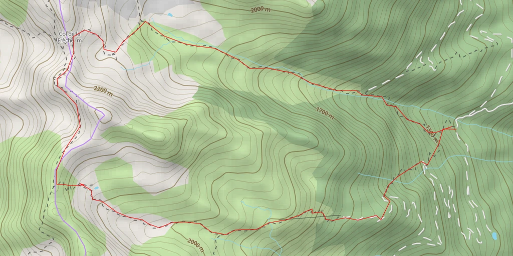 Map of the trail for Col d'Arpingon - Itinéraire des Crêtes