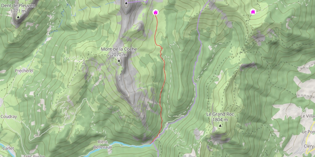 Map of the trail for Refuge d'Orgeval