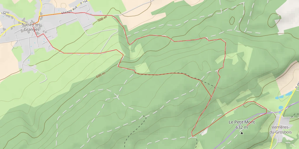 Map of the trail for Le Petit Mont