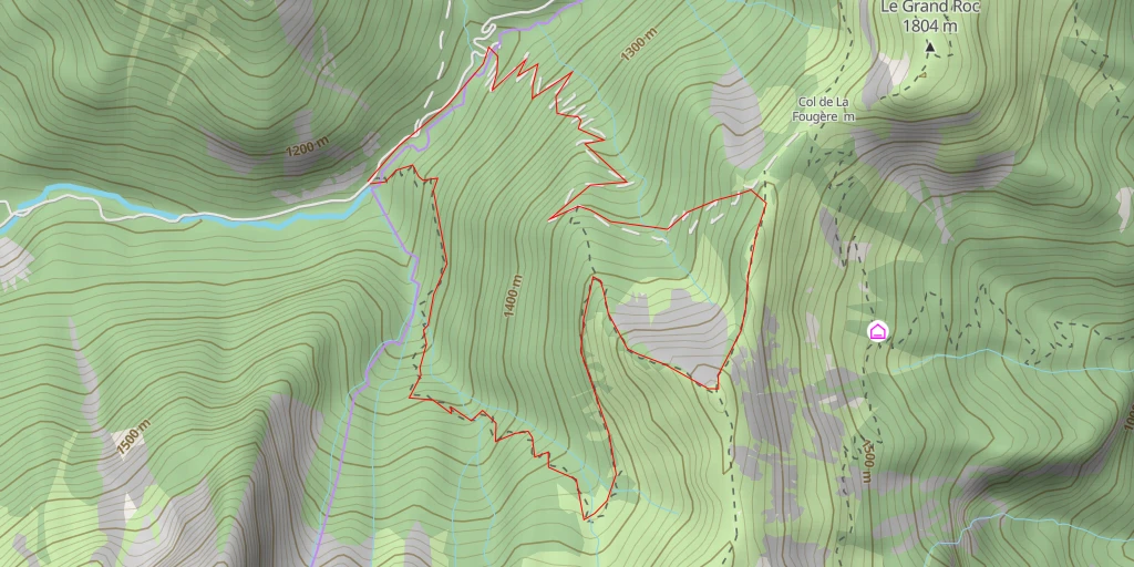Map of the trail for Pointe de la Fougère En boucle depuis Nant Fourchu