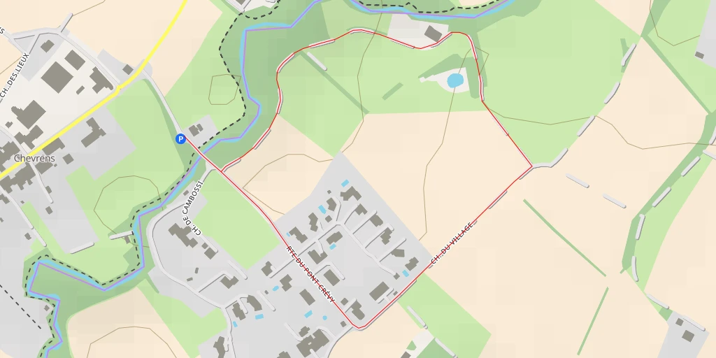 Map of the trail for Chemin du Village - Chemin du Village