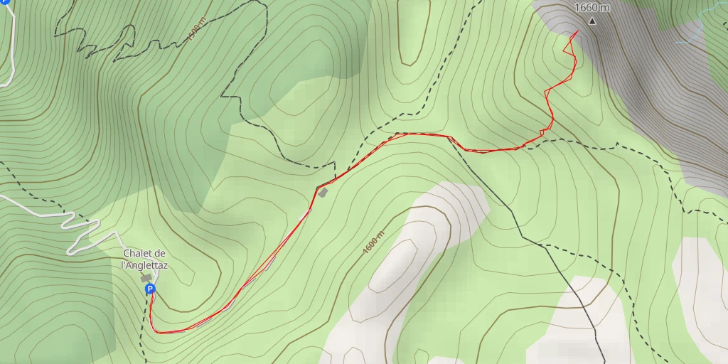 Map of the trail for Tête de Bunant