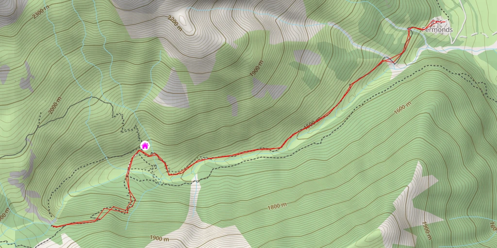 Map of the trail for Cascade de la Pisse