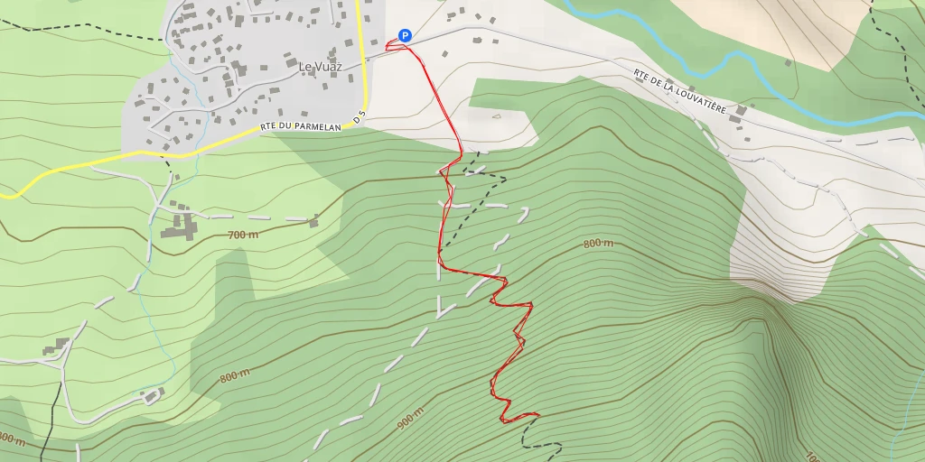 Map of the trail for Sentier du Bois Brûlé - Sentier du Bois Brûlé - Fillière