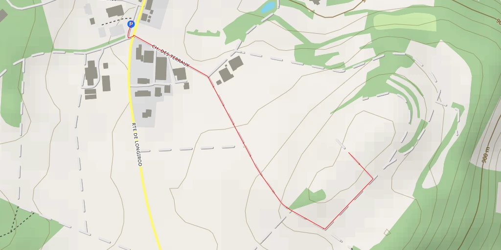 Map of the trail for Chemin des Moulins