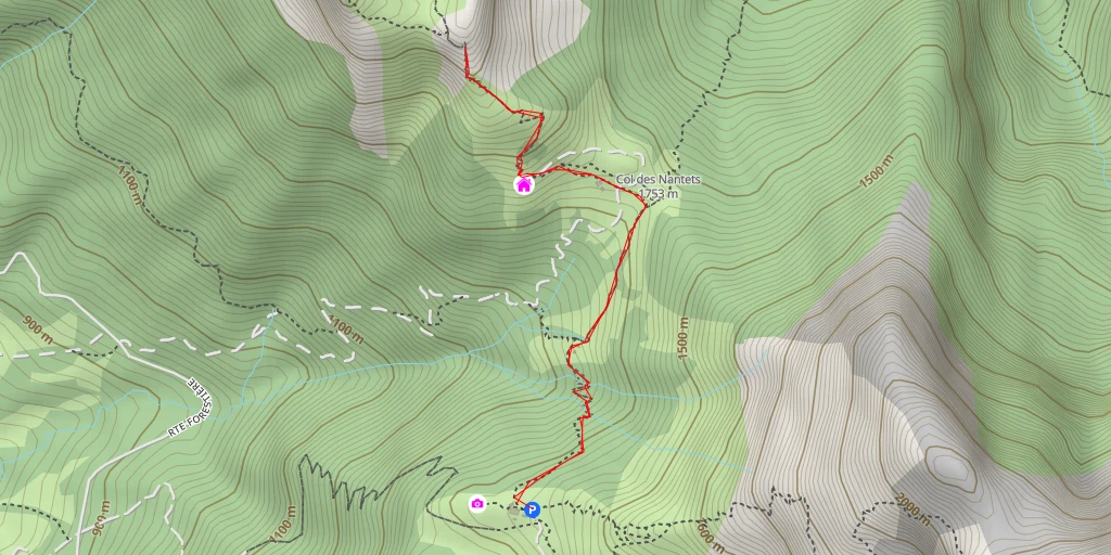 Map of the trail for Chemin du Col de l'Aulp - Talloires-Montmin