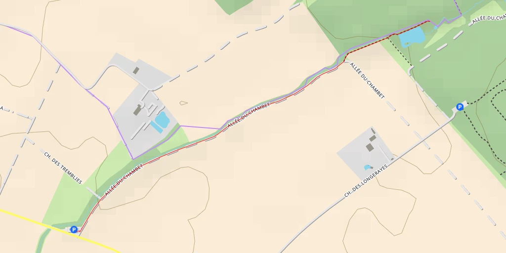 Map of the trail for Borne frontière - Chemin des Communes